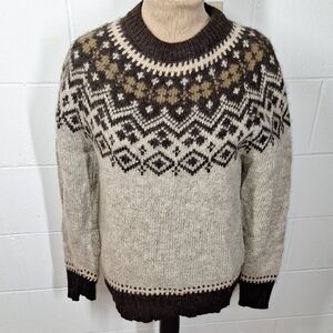 Woolrich Crewneck Sweater - Brown and Cream